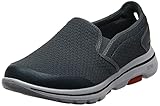 Skechers Men's GOwalk 5 - Elastic Stretch Athletic Slip-On Casual Loafer Walking Shoe Sneaker, Charcoal, 10