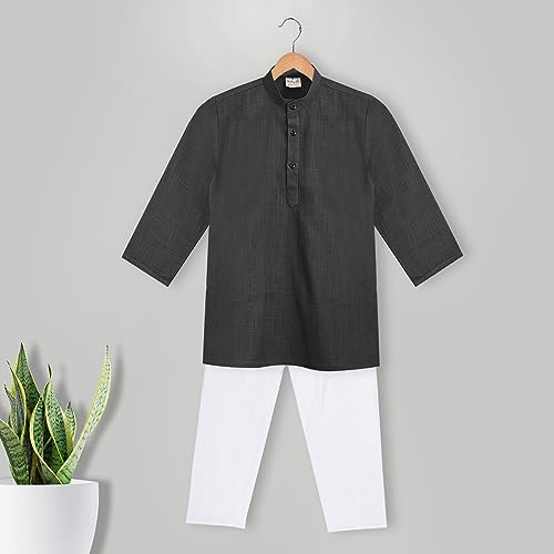 Image of Baby Boys Ethnic Wear Cotton Kurta Pyjama Set