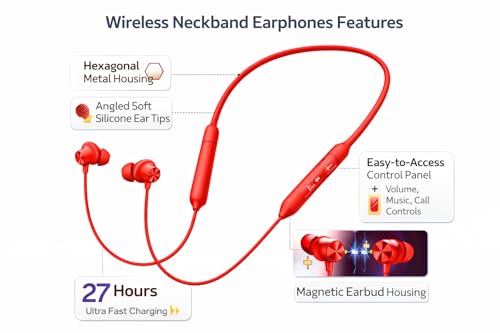 Image of for OnePlus Bullets Wireless Z3 in-Ear Neckband with 12.4mm Drivers, 3D Spatial Audio,10 mins Charge for 27 hrs Playback, 4 EQ preset, Dynamic bass Enhancement & BT5.4 (2FT-Orange)