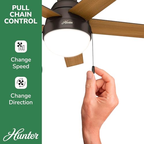 Image of Hunter Anslee, Indoor, Ceiling Fan, with LED Light, 46 inch, Premier Bronze