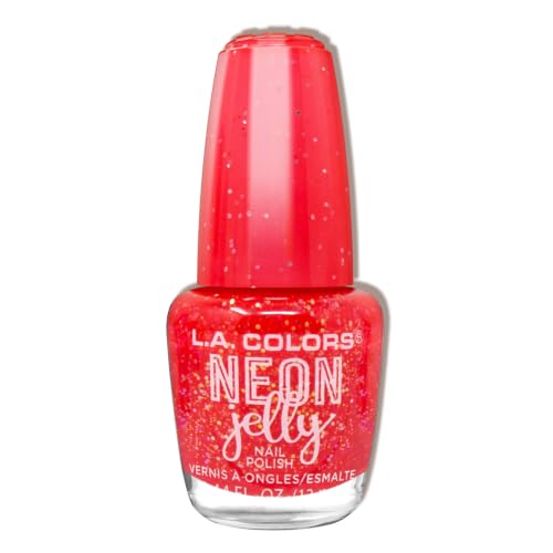 L.A. COLORS Neon Jelly Polish, Tropical Punch CNL364 (Pack of 3) image 4