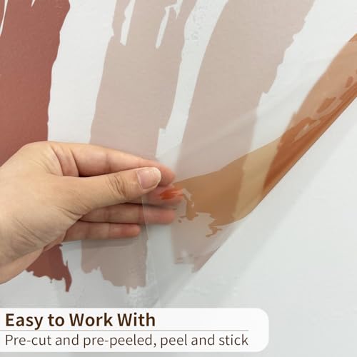 funlife Large Boho Rainbow Wall Decals Peel and Stick, Self Adhesive Boho Polka Dot Wall Decal Hearts Wall Sticker for Girls Bedroom Decor, Kids Nursery Room