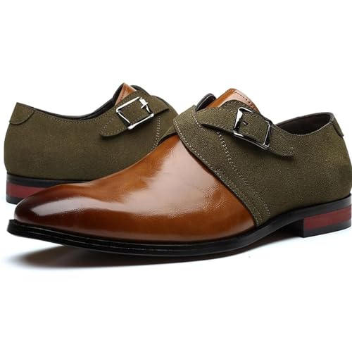 Men's Classic Double Monk Strap Formal Oxford Shoes Comfortable Slip-On Business Dress Tailcoat Modern Casual Men's Loafers
