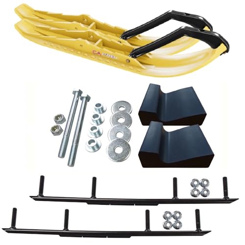 C&A Pro Yellow TMX Snowmobile Skis w/ 6