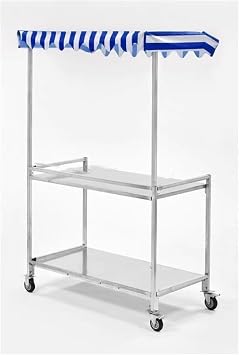 Carbon Steel Vending Cart, Outdoor Vendor Cart, Foldable Market Stalls Vending Cart, Portable Food Display Food DisplayYellow,18.8x39.3in