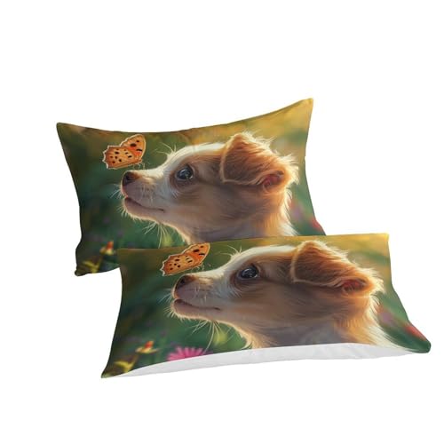 Housse de couette chien 3d microfibre infroissable et fermeture rapide
