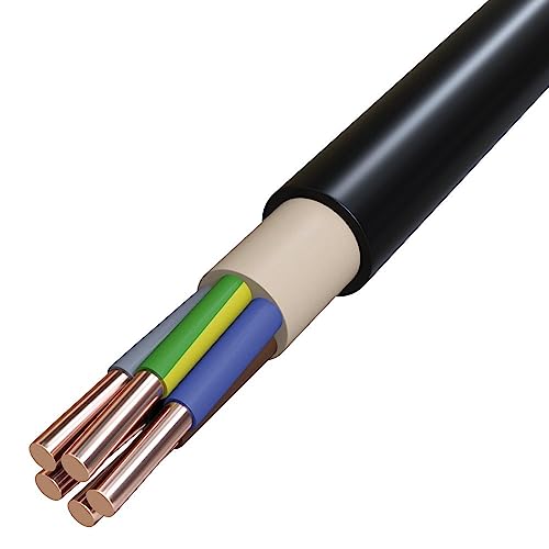 NYY-J Câble souterrain 5 x 6 50 m électricité extérieur câble enterré triphasé