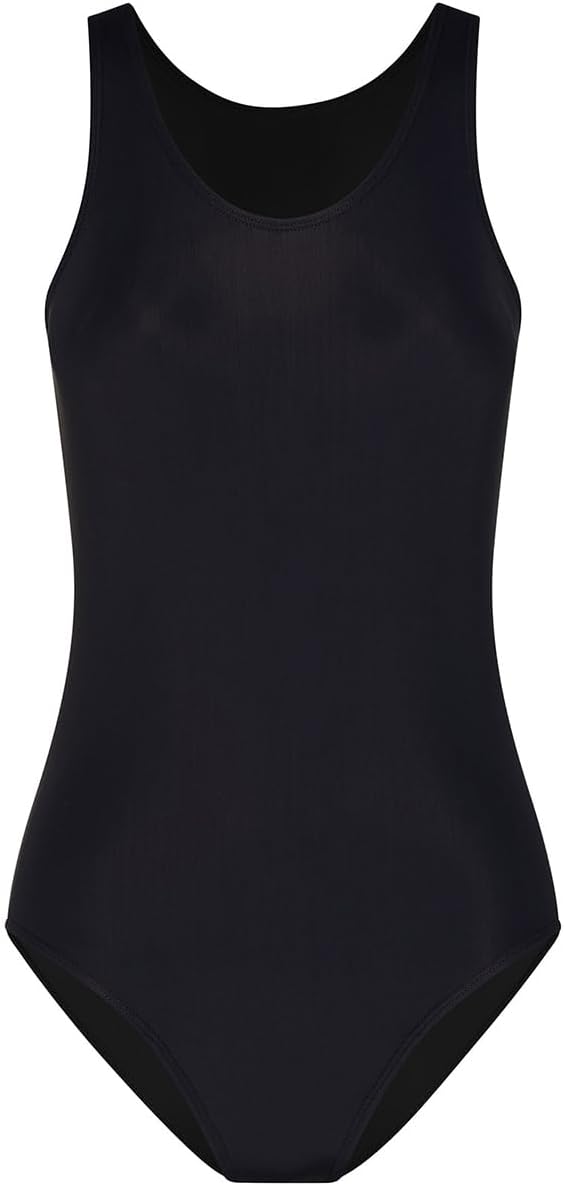 Teen Swimwear Racerback One Piece - Light Moderate Absorbency Black
