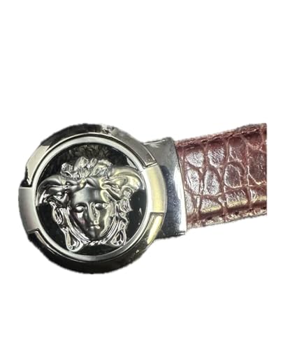 Genuine Leather Braided Belt, 1.25 Inch Wide, BROWN, Metal Buckle, Unisex3