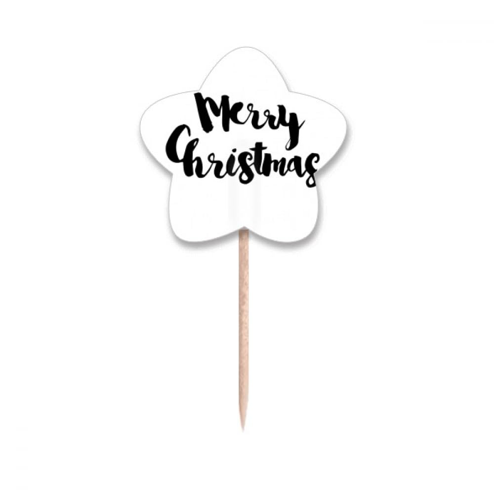 Cure-dents en forme d'étoiles Merry Christmas pour coffret gourmand de fête