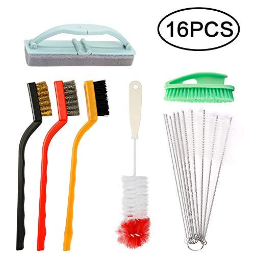 EXTSUD 16Pcs Cleaning Brush Set Bottle Cleaner Includes Long Water Bottle Brush