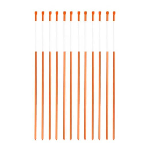 Reflective Driveway Markers, 4ft, 12 Pack, Orange