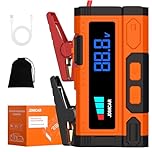 JDMCAR Booster Avviamento Auto - Upgrade 7000A Avviatore Batteria Auto, Starter Batteria Auto Portatile con LED/LCD, Avviatore di Emergenza per Auto/Moto (Fino a 9.0L e Diesel fino a 8.5L)