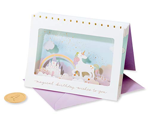 Image of Papyrus Unicorn Birthday Card for Girl (Magical Birthday)