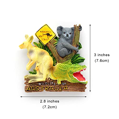 Imán de Resina Koala Canguro Cocodrilo para Refrigerador miniatura 5