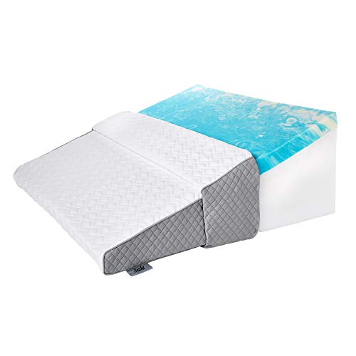 Sealy Sealychill Gel Memory Foam Wedge Pillow, White #TOP4