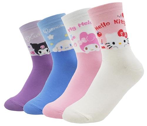 Image of JJMax Women's Kitty Cute Cartoon Cotton Blend Ankle Socks Sets