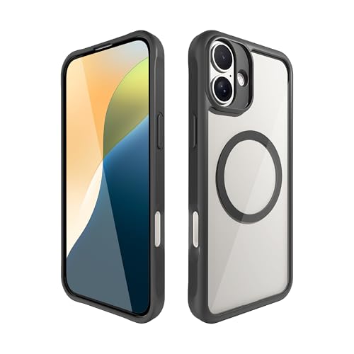 yKizABSOLUTEELINKASE AIR/SKXiPhoneP[X for iPhone 16V[Y MagSafeΉAϏՌAČRMILKiAϖh~A}OlbgځAXgbvz[ (ubN, iPhone 16 Plus