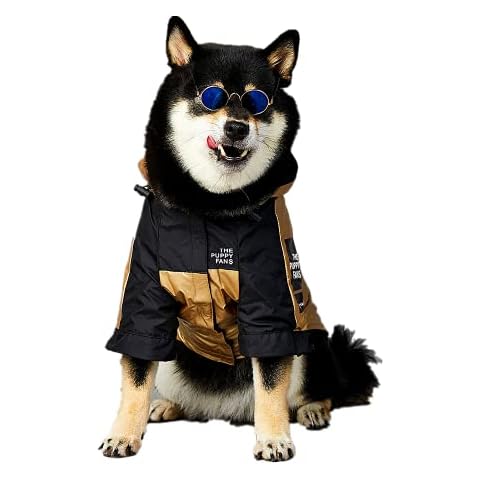 Fashion Dog Jacket Coat for Small Meidum Large Dog,Waterproof Lightweight Dog Raincoat,Pet Windbreaker Winter Coat Dog Apparel for Costume Birthday Party (New Gold-4XL) Cover