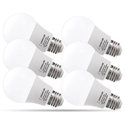 L LOHAS LED LH-BL-9W-5000k-6 XP00803W9E26-6 Household-Light, 9 Watt Daylight(5000K)-6 Pack, E26 Base LED Bulb