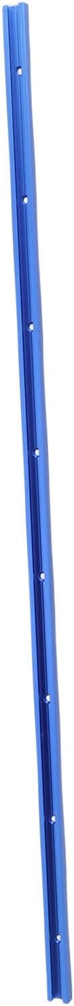 Zerone 800mm Aluminum Alloy T Track, Blue Double Cut T Slot Track with 8 Pre Drilled Holes for Woodworking Jigs, Router Table and Drill Press