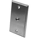 Seismic Audio SA-PLATE22 Stainless Steel Wall Plate with One 1/4-Inch TRS Stereo Jack