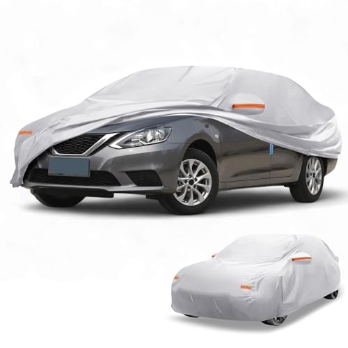 Partuto Housse auto universelle imperméable 190T-PU sedan 193-208 po