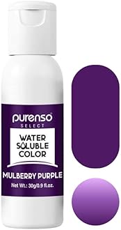 Purenso Select - Mulberry Purple - Water Soluble Color, 30g I Food Grade Coloring for DIY Soap, Shampoo, Cream, Lotion making dye