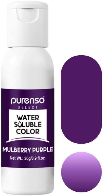 Purenso Select - Mulberry Purple - Water Soluble Color, 30g I Food Grade Coloring for DIY Soap, Shampoo, Cream, Lotion making dye