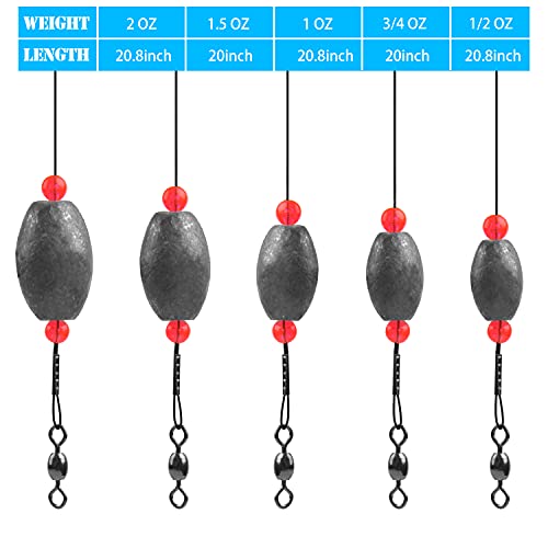 Fishing Weights Egg Weight Rig Carolina Rigs For Fishing Catfish Rig Fishing Ready Rigs Fishing Leader With Weights Swivels Pre Rigged Carolina Rigs Jetty Rig Flounder Rig Fishing Grouper Rigs #TOP2
