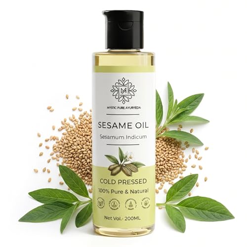 Image of Sesame Oil (Til) For Skin, Hair & Body Massage Cold Pressed | 100% Pure & Natural - 200ml