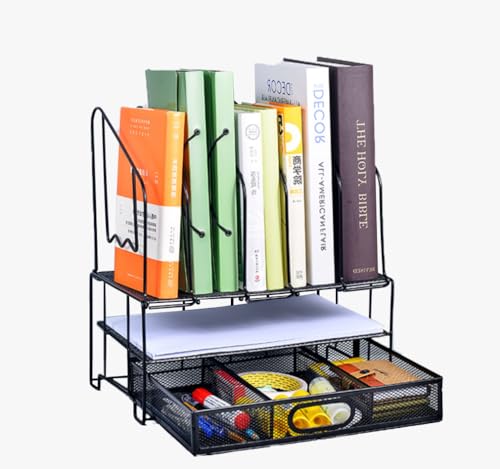TFLFL 3 Tiers Desk Organizer with 5 Vertical File Holder