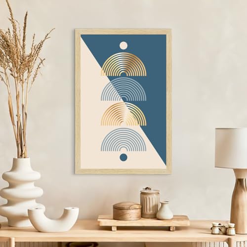 Image of ArtX Paper Bohemian Wall Painting For Living Room Decoration, Boho Framed Painting for Wall Decoration, Wall Decor For Bedroom, Multicolor, 12 x 18 inches, Set Of 3