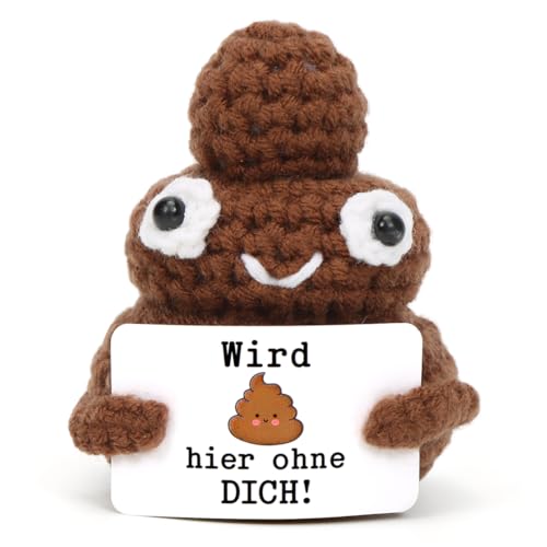 HUKUMA Positive Geschenke Pocket Hug Kacka Puppe Glücksbringer Mutmacher Geschenk Geburtstagsgeschenk Abschiedsgeschenk Gute Besserung Geschenke Ermutigung für Freundin Familie Kollegen Freunde