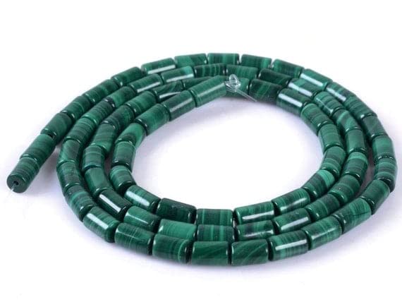 Tube malachite 5mm LKBEADS 0085 perles de gemme véritable de qualité