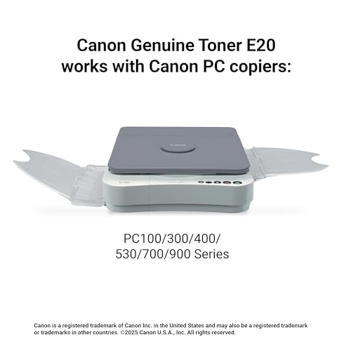 Canon Genuine E20 Black Toner Cartridge Compatible with PC100/300/400/530/700/900 Series - image 3