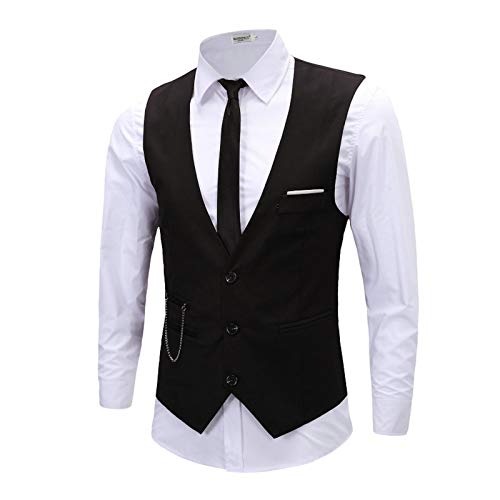 Men's Suit Vest Business Formal Dress Waistcoat Slim Fit Skinny Wedding