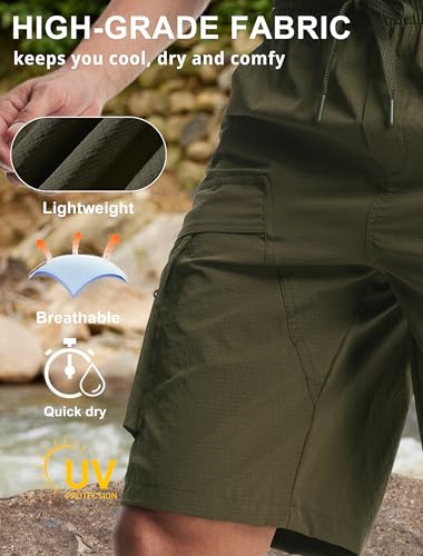 Image of Libin Men's Shorts Casual All Day Comfy Quick Dry Lightweight Cargo Hiking Shorts Breathable Outdoor Sports Travel