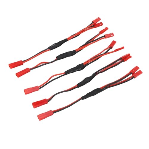 POENVFPO JST Plug Splitter, Easy to Use JST Female to 2 Male Y Cable Harness Wire 15.5cm Extension Cord, with Premium Silicone Copper Material, for Mini ESC 030 050 180 Motors