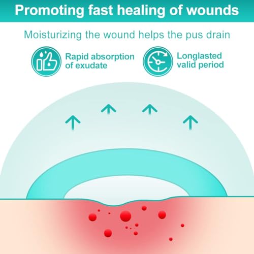 Image of Dimora Hydrocolloid Dressing 4 inch x 4 inch for Wound Care, 10 Pcs Large Patch Bandages with Self-Adhesive for Bedsore, Burn, Blister, Acne Care, Super Absorbent for Fast Healing