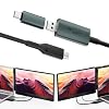 Teamgee USB Data to Video Conversion Hub, HD Video Transfer Cable for Laptops with One Or No HDMI Port, Supports M1/M2/M3 MacBook Air/Pro and Windows-Based Devices, Driver Installation Required