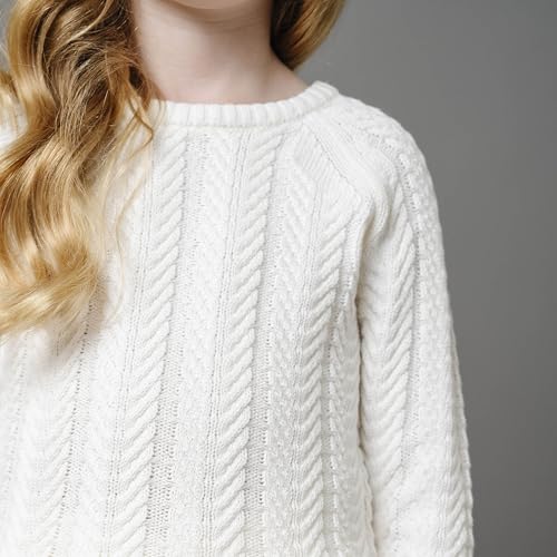 Image of Hope & Henry Girls Cable Front Pullover Sweater