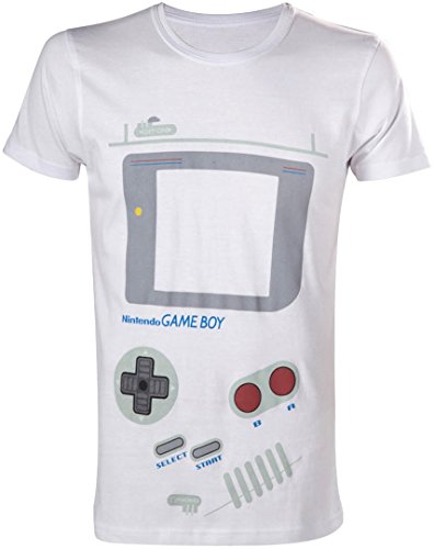 Nintendo GameBoy Design dela uomini T (piccolo, bianco)