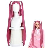 Parrucca Cosplay Anime, dellyy Parrucca per Hunter Anime Costume, Parrucca Lunga, Cosplay Parrucca per Carnevale Festa a tema, rosa