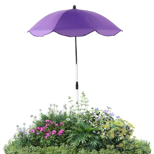Sombrilla para plantas regulable que evita quemaduras por sol en flores de balcón y patio