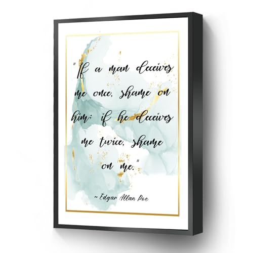 Edgar Allan Poe Canvas Print "If A Man Deceives Me" 16x20