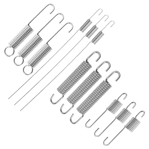 Motorcycle Kickstand Spring,12Pcs Universal Kick Side Stand Spring,Springs Replacement for Motorcycle Bicycle Mini Bike Electric Scooter (Silver A)