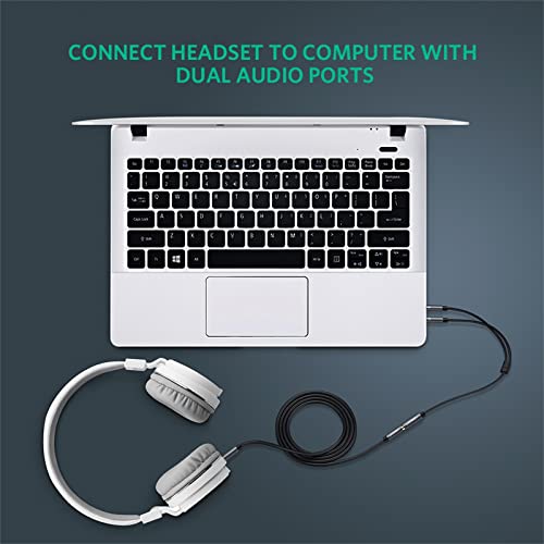 Ugreen 20899 Headphone Splitter For Computer 3.5Mm Female To 2 Dual 3.5Mm Male Braided Audio Splitter Cable Microphone Stereo Jack Earphones Port Cord Gaming Headset To Pc Laptop Adapter Black thumb #7