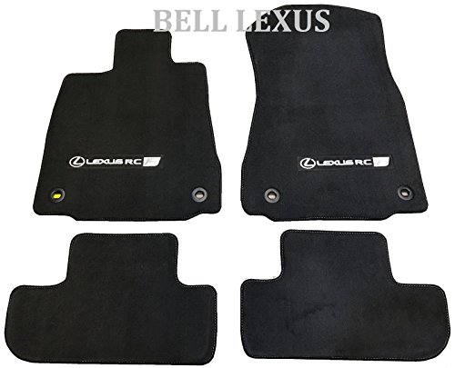 Lexus New Oem Factory Floor Mat Set 2015-2016 Rc-F Rwd Black W/Silver Stitching #TOP13
