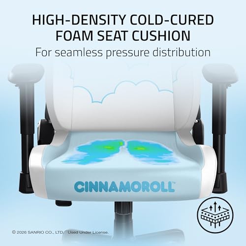 Image of Razer Iskur V2 X NewGen Ergonomic Gaming Chair - Built-in Lumbar Support, Cooltouch Gen-2 EPU Leather, Ultra-Wide Seat Base, Adjustable 152 Degree Recline, Foam Cushions - Cinnamoroll Edition